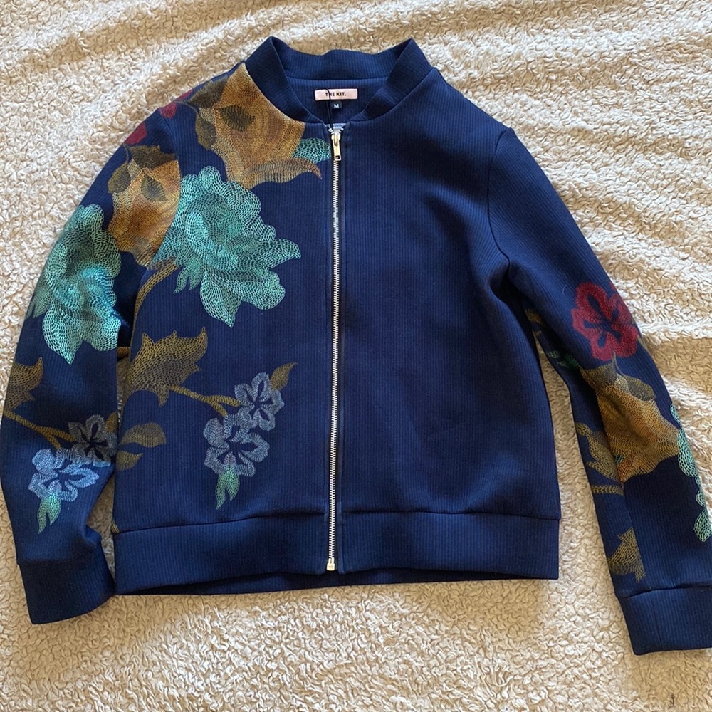 The kit bomber cardigan navy Medium